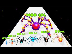 Insect Evolution 3D - 'LEVEL UP SPIDER'. Max Level