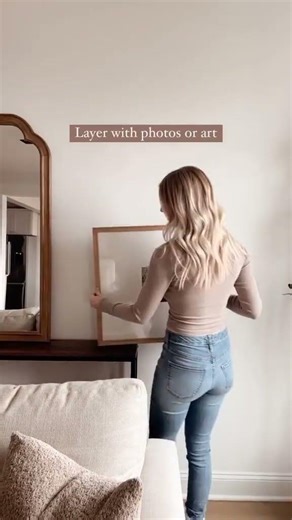 IkEA HACK#I love this #narrow console table from Amazon to #fill the awkward dead space #behind