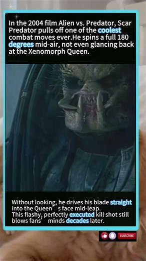 Scar Predator’s Insane 180° No-Look Stab On The Xenomorph Queen In AVP 2004 Is Iconic#flim