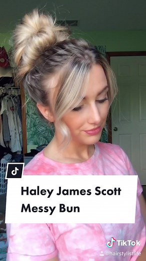 Easy Messy Bun Hair Tutorial for Over 50 - One Tree Hill Inspired