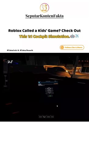 Unik & Menarik on Instagram: "This doesn't look like a game. It's more like a certified aircraft cockpit. 🎮🛩️ What you see is a super-detailed cockpit built in Roblox—complete with an active overhead panel, electrical system, fuel management, flight computer, and realistic startup procedures. Every button, knob, and screen is arranged according to the layout of the actual aircraft. From the engine master selector and external power switch to the self-test sequence—everything is made as accurat