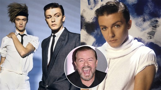 Watch Ricky Gervais as a one-time 80s pop star before he found global fame