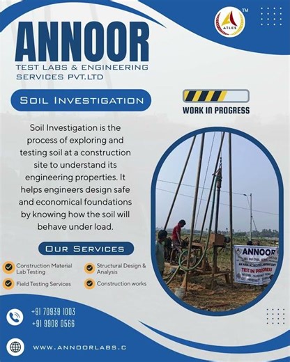 Annoor Testlabs And Engineering Services Doing the Soil investigation. (Work inProgress) #qaqc