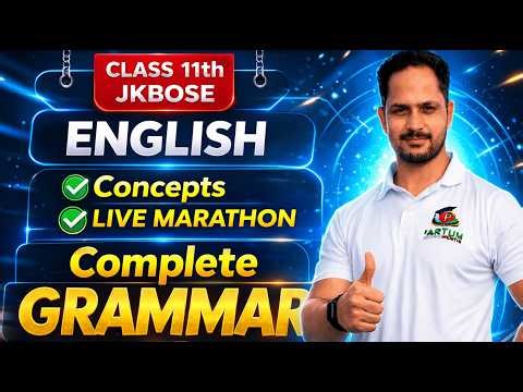 JKBOSE Class 11 English Complete Grammar Marathon + Snapshot 🔥 2026 Exam #jkbose