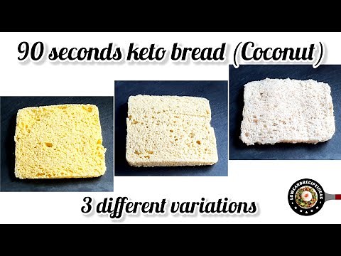 90-second keto bread | coconut flour | 3 variations | super easy