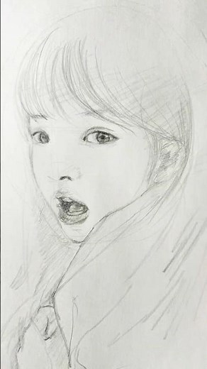 【人物顔クロッキーの描き方】15分でカタチを捉える方法：顔の描き方 絵 上手くなる方法 #drawing #描画チュートリアル #描き方 #shorts