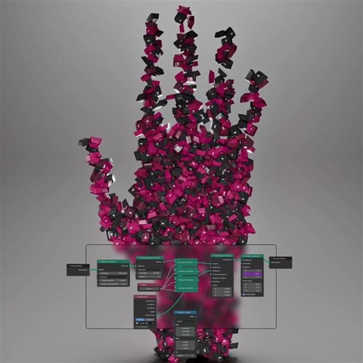 3D motion graphics using blender geomtery nodes