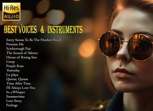 最佳发烧友声音与乐器 - 高分辨率音乐