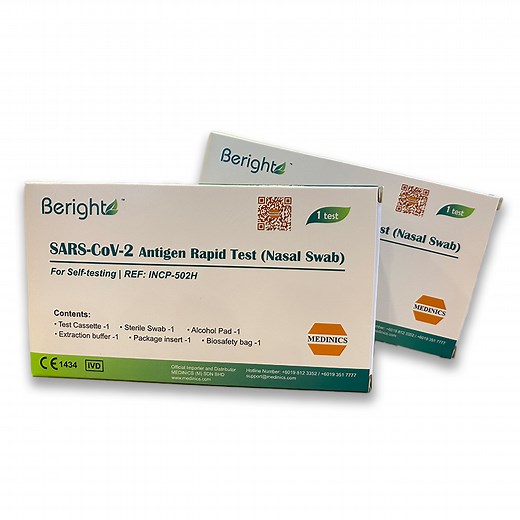 Beright™ SARS-CoV-2 Antigen Rapid Test (Nasal Swab) for Home Use - Medinics™