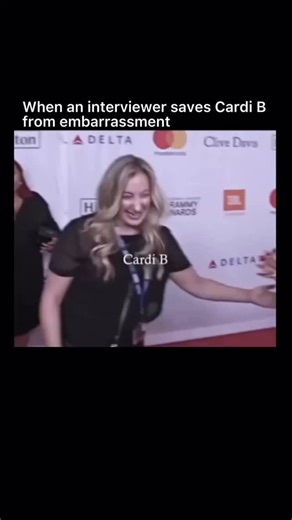 insidethehistory on Instagram: "This red-carpet moment stands out because of how quickly it could’ve gone wrong - and how perfectly it was handled instead. When Cardi B stumbled mid-answer during an interview, the interviewer immediately stepped in, redirected the conversation, and gave her a graceful out without making it awkward. The save was subtle, respectful, and fast, turning a potentially embarrassing moment into a non-issue. What makes this clip resonate is the mutual awareness. Cardi st