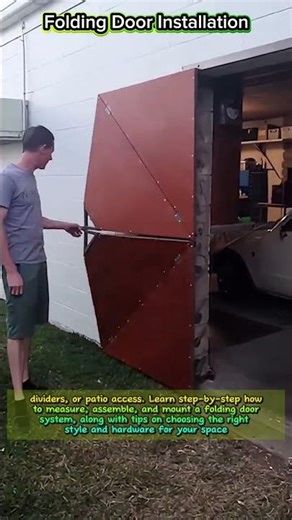 DIY Folding Door Installation & Styling Guide (Space Saving Solution!) #shortsfeed #satisfying