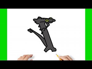 How to draw a TOOTHLESS step by step / drawing toothless dance easy