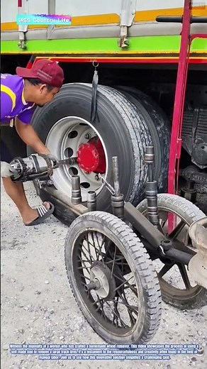 Innovative Wheel Removal: A Worker's Homemade Tool