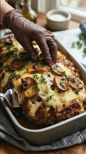 Mushroom Swiss Cheese Meatloaf 🍄🧀🥩