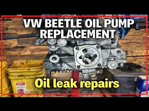 VW Beetle Engine Top End Rebuild Part #4 - Oil Pump Removal & Install - Beetle Oil Leaks Repaired