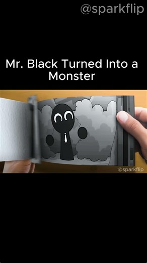 Mr.Black turned into a Monster | Incredible Sprunki