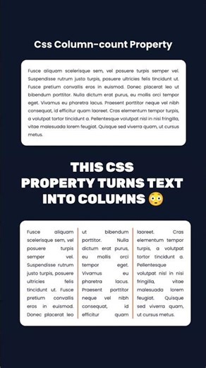 How to Split Text Into Columns with CSS | #coding