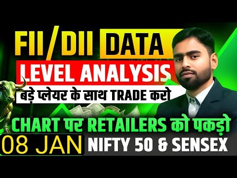 nifty 50 fii dii data analysis for 08 January 2026 | Operator Game | Nifty Sensex Prediction