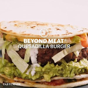 6.9K views · 277 reactions | Burger Quesadilla, Juicy Lucy, or Smash Burger? 3 easy plant-based burger recipes to spice up your summer manu! | Beyond Meat | Facebook