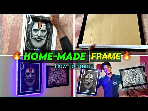 How To Frame Your Drawing At Home 🔥| Homemade Frame Only ₹-25 Me