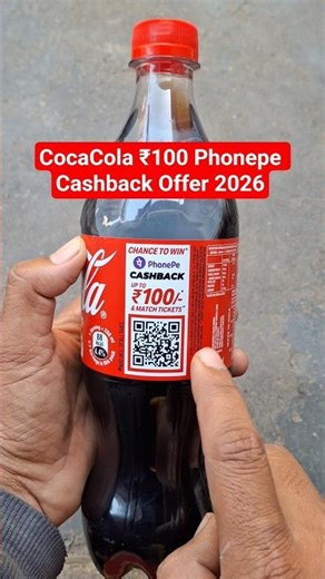 Coca-Cola ₹100 Phonepe Cashback Offer 2026 !! How to Redeem Coca-Cola 100 Cashback in phonepe....😎