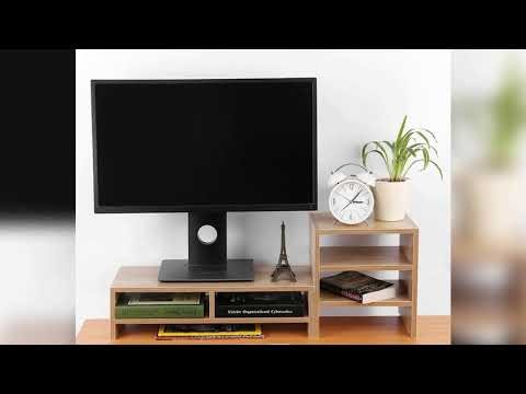 A must-have product! Computer Stand Storage Computer Laptop Monitor Riser Stand Desktop Wooden Sto