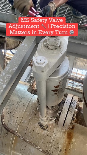 130K views · 1.2K reactions | “MS Safety Valve Adjustment | Power Plant Safety in Action!” #MSSafetyValve #PowerPlant #BoilerMaintenance #EngineeringLife #ThermalPower #MechanicalMaintenance #IndustrialSafety #BoilerOperation | Power Plant Team | Facebook