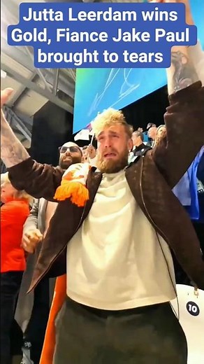 Jake Paul burst into tears after Jutta Leerdam wins Olympic Gold 🥇 #boxing