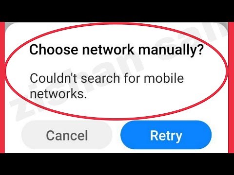 How To Fix Choose network manually | Couldn't search for Mobile Network Problem Solve in Android