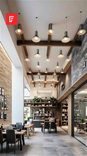 Bookstore Interiors. #trending #interiordesign #shorts