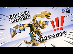 ⛔[FULL] How to Build LEGO Minecraft Golden Ender Dragon! Unofficial LEGO Knockoff Tutorial ЛЕГО লেগো