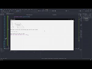 Intro to C#: 17 - Creating, Reading & Modifying files - Journal App (Part 1)