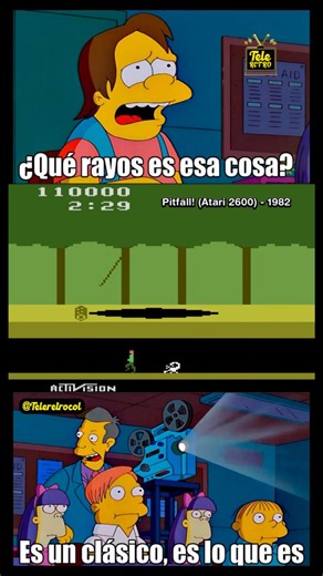 🌴 ¿Recuerdas Pitfall!? – Atari 2600 🎮 Lianas, cocodrilos y tesoros en la jungla 🐊💰 Un salto mal calculado… y directo al agua 😅. . #RetroGaming #Atari2600 #Nostalgia #gaming | teleretrocol