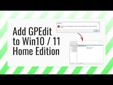 Add GPEdit to Windows 10/11 Home Edition