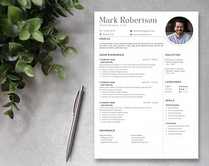 Modern Editable Resume Template for Digital Download - Etsy