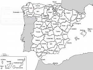 Puzzle de  mapa político de españa , rompecabezas de