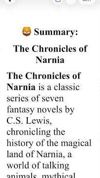 The Chronicles of Narnia Summary