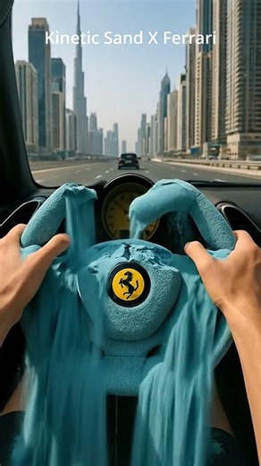 Ferrari Steering Wheel Made of Kinetic Sand – EXTREME Satisfying ASMR