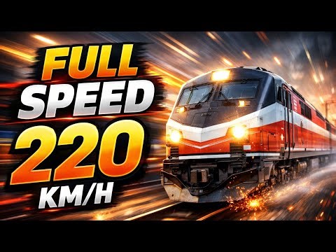 Locomotive Engine at Full Speed 220 KM/H 🚄 | Extreme Train Simulator Experience