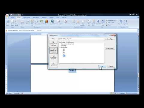 Clickable Table Of Contents - Microsoft Word 2007
