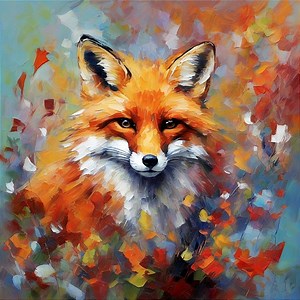 Red Fox Oil Painting Original Woodland Animal Art Impasto Canvas by Artelenaberezina - Etsy