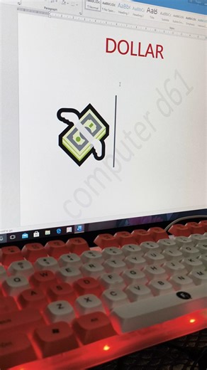 Dollar 💵💰 symbols in word ✅👉🖥️✅ #shortvideo #shorts #youtubeshorts