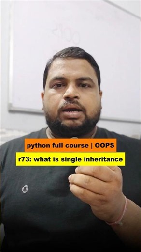 python full course 73/150, python oops single inheritance #pythonprogramming #pythontutorial #coding