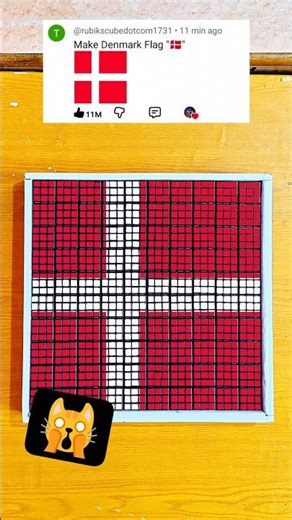 Making Denmark Flag "🇩🇰" #viral #rubikscube #shorts 🤩🤩