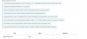 Meaning Options ( 10 of 10 )a persuasive technique that appeal... | Filo