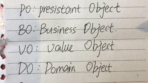 Java开发中BO,PO,DTO.
