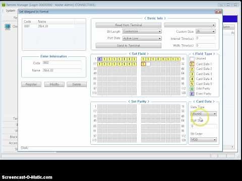 [VIRDI UNIS} Wiegand Setting.avi