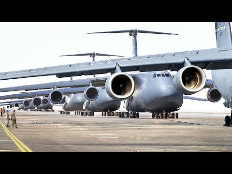 Largest US Military Planes Ever in Action During Massive Takeoff