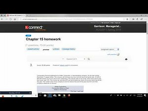 ACG2071 Chapter 15 homework