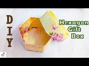 How To Make A Hexagonal Gift Box Step By Step | Hexagon Gift Box | DIY CraftsLane